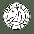 thumbnail image 4 of Wild Bobby, Take Me To The Lake, Men Premium Tri Blend Tee, Military Green, Large, 4 of 4