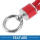 thumbnail image 3 of Llavero de Coche Único Bargains Llavero Universal con Anillo para Llaves de Fob de Cuero Sintético Aleación de Zinc Tono Plateado Rojo 1 Pcs, 3 of 6