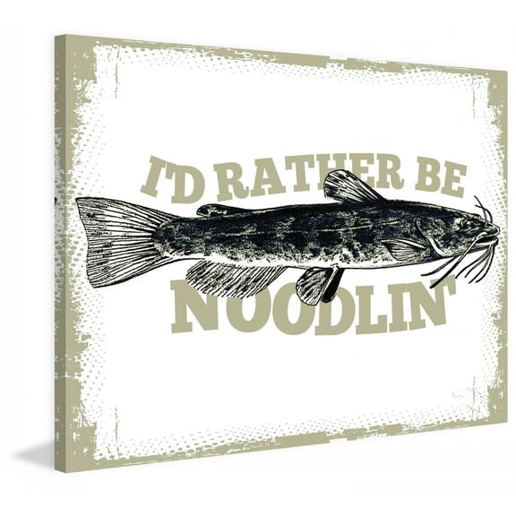 Marmont Hill Catfish Noodlin by Saturday Evening Post Painting Print on Canvas