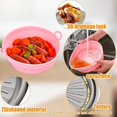 thumbnail image 3 of Air Fryer Silicone Liners, 2 Pieces Upgrade Foldable 7.5 Inch/8.5 Inch Round Silicone Air Fryer Baskets, 3 of 5