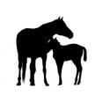 thumbnail image 2 of Horse Mother and Foal Wall Decal Sticker, Wallmonkeys Peel & Stick Vinyl Graphic (24 in W x 17 in H), 2 of 4