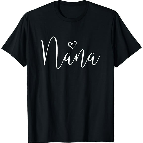 Nana For Women Grandma Christmas Mother's Day Grandparents' T-ShirtMen and women, White Black T-shirt, size: Extra large S-4XL