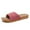 Pink, variant on Honeeladyy Mens Womens Linen Flat Sandals Slip On Slides Sandals Open Toe Slides Casual Beach Slippers for Summer Beige 40