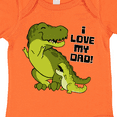 thumbnail image 4 of Inktastic I Love My Dad with Baby and Daddy Tyranasaurus Rex Boys or Girls Baby Bodysuit, 4 of 5