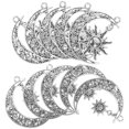thumbnail image 3 of Alloy Moon And Charms 10Pack Designed For Craft Projects And DIY Jewelry Making In Silver Tone, 3 of 4
