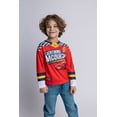 thumbnail image 2 of Disney Cars Lightning McQueen Mesh Hockey Jersey Long Sleeve T-Shirt Toddler to Big Kid, 2 of 5