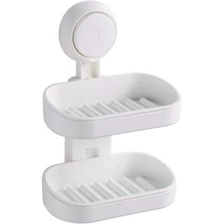 Shower Rail Soap Holder Shower Soap Dish Clip-On Soap Tray Fits 25mm Riser Rail/Tube