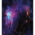 thumbnail image 3 of Galaxy Duvet Cover Set, Starry Night Nebula Cloud Celestial Theme Image Space Art Elements Print, Decorative 2 Piece Bedding Set with 1 Pillow Shams, Twin Size, Purple Black Blue, by Ambesonne, 3 of 3