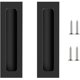 thumbnail image 1 of 2 piezas de manijas de puerta corrediza negras, manijas de muebles, manijas de puerta invisibles, manijas de puerta para cajones de tocador, manijas de muebles de 175 x 42 mm, 1 of 5