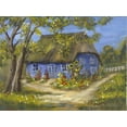 thumbnail image 2 of Schottler, Katharina 14x11 Gold Ornate Wood Framed with Double Matting Museum Art Print Titled - Bleu House II, 2 of 4