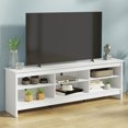thumbnail image 1 of Madesa Media Console TV Stand Entertainment Center with 6 Shelves and Cable Management for 65, 75 Inch Television Living Room and Bedroom Modern Wooden - White, 1 of 5