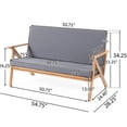 thumbnail image 6 of Patio 4-Piece Conversation Ensemble | Great for Summer Outdoor Socials | Constructed with Acacia and Polyester Cushions | Withstands Outdoor Elements, 6 of 7