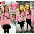 thumbnail image 2 of POPTEM Girls 2-Piece Sweatshirt and Leggings Sets Graphic Outfits Pink Size 7, 2 of 8