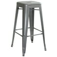 thumbnail image 3 of AmeriHome 4 Piece 30 inch Silver Finish Metal Backless Bar Stools, 3 of 5
