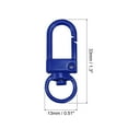 thumbnail image 2 of Swivel Clasps Snap Hook, 33x13mm Lobster Claw Clasp for DIY Sapphire Blue, 8Pack, 2 of 6