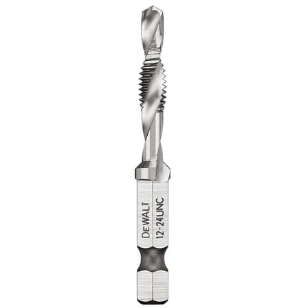 UPC: 0885911482745 | DEWALT DWADTQTR1224 IMPACT READY Tap and Drill Bit  12 mm Dia  3-Flute  Spiral Flute  HSS