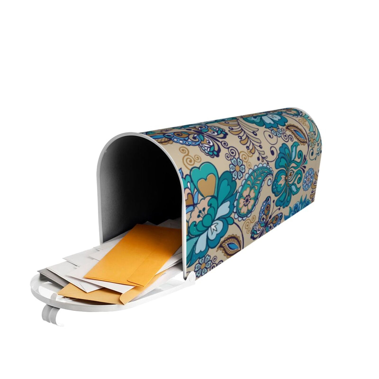 Xecao Vintage Floral Butterflies for Mailbox Cover with Magnetic Strips, Waterproof and Sunscreen, Adds a Decorative Touch to Your Garden Yard.