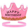 thumbnail image 1 of Gorro de Cumpleaños CHAO Feliz Cumpleaños con LED Rosa, 1 of 5