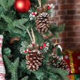 thumbnail image 4 of Adornos de piña natural para árbol de Navidad Otoño Rústico Mini Piña Adorno colgante Decoraciones para árboles de Navidad Pequeño adorno de Acción de Gracias con aguja de pino Baya para JAMW Sencillez, 4 of 5