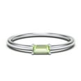 thumbnail image 1 of East-West Stackable Baguette Birthstone Ring - Peridot (August), 1 of 5