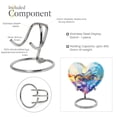 thumbnail image 4 of Chromatic Velocity Whirl Funeral Urn - Heart Keepsake Urns - Compact Keepsake Urn For Women - Small Decorative Heart Urn For Human Ashes 3 Inch, Set Of 2, 4 of 5