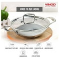 Kadai Triply Stainless Steel Suitable For Indian Cooking, Sauces