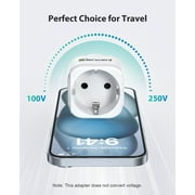 LENCENT Europe to USA Plug Adapter,EU to US Universal Travel Plug Converter, 2 PC European to American Plug Power Outlet adaptor for General Electrical equipment