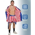 thumbnail image 3 of Balboa Apollo Movie Boxing American Flag Shorts for Men's & Women's, 3 of 7