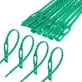 thumbnail image 1 of Uxcell 20-Pack Ataduras de Plantas de 5 Pulgadas, Ataduras de Plástico Ajustables para Jardín, para Interiores/Exteriores, Verde, 1 of 1