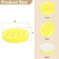 thumbnail image 2 of Uxcell 2 piezas de almohadillas de pulido de 5" para pulidora de coche con respaldo de gancho y bucle, Amarillo, 2 of 7