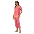thumbnail image 4 of Secret Treasures Women’s Sleepwear 2-Piece Knit Short Sleeve Top and Pant Pajama Set, Sizes XS-3X, 4 of 7