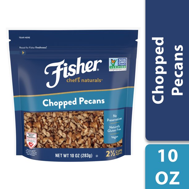 FISHER Chef's Naturals Chopped Pecans, 10 oz, Naturally Gluten Free, No
