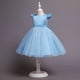 thumbnail image 4 of Vestido Para Niñas Ropa Para Niñas Bebés Falda Larga Sólido Princesa Bowknot Vestido De Rendimiento Vestido De Falda Azul Claro Odeerbi  LM103-4920, 4 of 9
