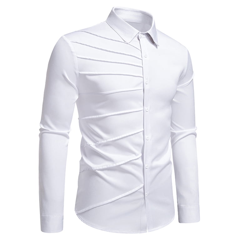 Stamzod Men's Fashion Dress Shirt Solid Color Long Sleeve Button Down Shirt Business Casual Shirts for Men White H S, Size: Small Stamzod Men's Fashion Dress Shirt Solid Color Long Sleeve Button Down Shirt Business Casual Shirts for Men White H S, Size: Small