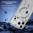 thumbnail image 3 of Entronix [Magnetic] Case Compatible with iPhone 17 Pro - Rhinestone-Covered Back, 3 of 5