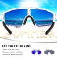 thumbnail image 5 of Gafas Deportivas Polarizadas Coloridas Espejo de Montar Gafas de Sol Al Aire Libre +Azul, 5 of 5