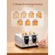 thumbnail image 2 of Carita sonriente Toaster Yabano de acero inoxidable con 4 cortes y 7 ajustes, 2 of 6