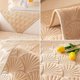 thumbnail image 4 of Nvzi Super Soft Velvet Quilted Sofa Couch Covers Non-Slip Sectional Couch Cover Leaf Pattern Plush Sofa Slipcover Furniture Protector for Pets Kids Children Dog Cat (Camel B,36x70), 4 of 5
