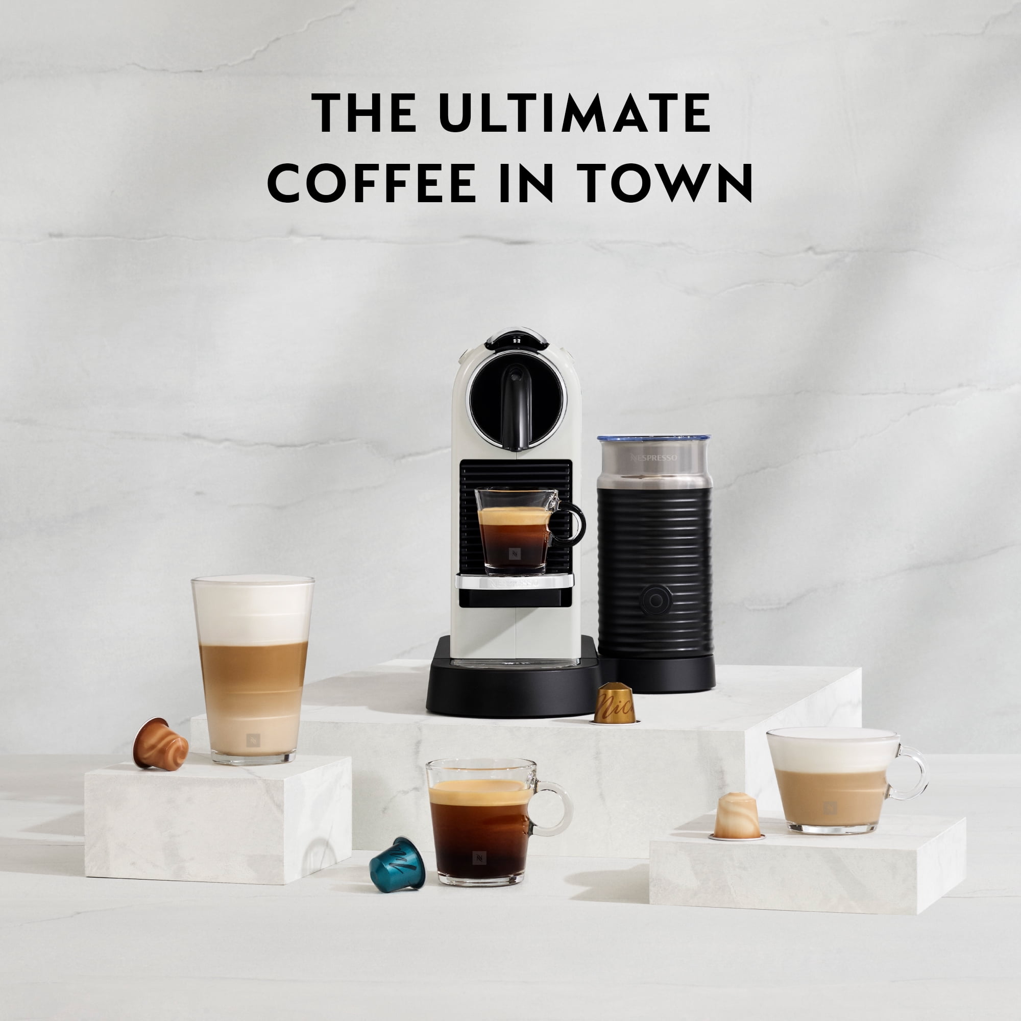 Nespresso CitiZ & Milk Espresso Machine by De'Longhi with Aeroccino, Black