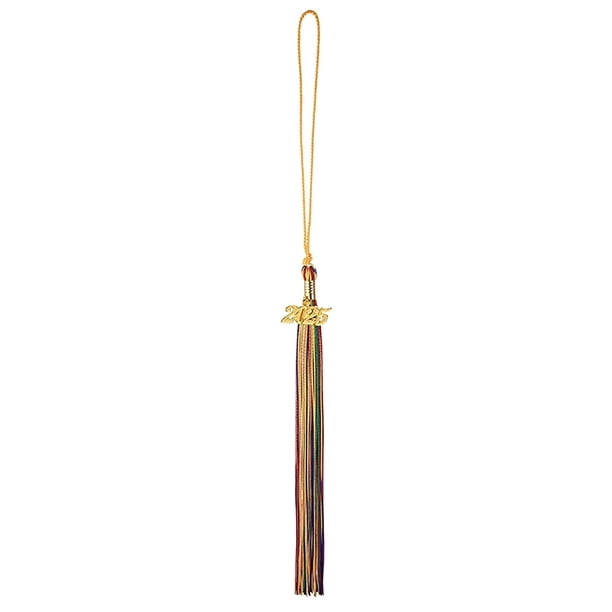 Colgante con borla de graduación | Accesorio para birrete de doctorado honorario de 2025 | Borla de 23 cm con colgante dorado | Regalo conmemorativo de graduación