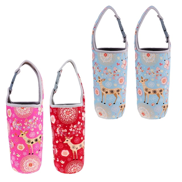 Paquete de 4 portavasos de 30 , funda reutilizable para bebidas frías, accesorios de comedor para acampar al aire libre y pescar rojo y rosa shamjiam none