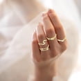 thumbnail image 2 of Xingzhi Ensemble de 6 Bagues Ouvertes pour Femmes Bagues Empilables Bagues d'Ouverture Réglables Cadeau d'Anniversaire, 2 of 9