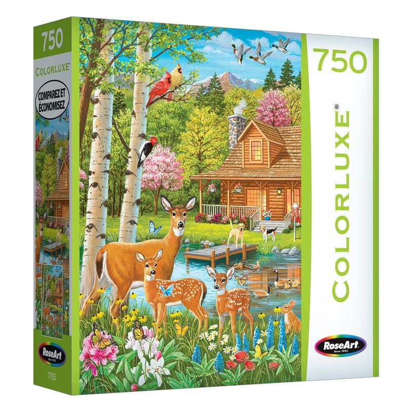 Colorluxe 750pc spring cabin wildlife