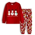 thumbnail image 2 of Gubotare Christmas Pajamas for Girls Teen Girls Pajamas Set Kids Long Sleeve PJs Cotton Jammies Size 4t 5t (Red,4-5 Years), 2 of 3