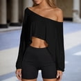 thumbnail image 2 of EDFBUYKRS Women's Tops Long Sleeve V-Neck Shirts Loose Casual Tee Cute T-Shirt with Pocket Fall Winter Flowy Tunic Tee Black M, 2 of 6