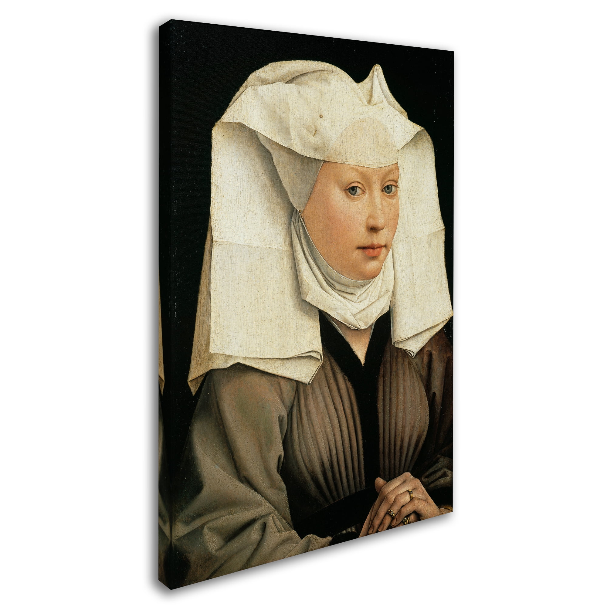 Rogier van der Weyden 'Woman With a Winged Bonnet' Canvas Art