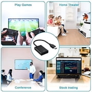 USB to HD-MI Adapter, USB 3.0/2.0 to HD-MI 1080P Video Graphics Cable Converter with Audio for PC Laptop Projector HDTV Compatible with Windows XP 7/8/8.1/10,Mac OS