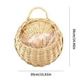 thumbnail image 6 of Woven Hanging Basket Wall Mounted Planter Basket Flower Pot Natural Wicker Rattan Plant Flower Pot, 6 of 7