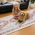 thumbnail image 5 of ARJINCUTE Boho Vintage Distressed Runner Rug Red 2'x8', Soft Machine Washable Foldable Non-Slip Carpet for Hallway Kitchen Entryway Bedroom Laundry, 5 of 9