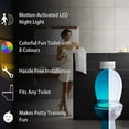 thumbnail image 4 of Luz nocturna LED para inodoro con sensor de movimiento, luz nocturna de inducción del cuerpo humano, luz para asiento de inodoro, 8 colores, 4 of 5